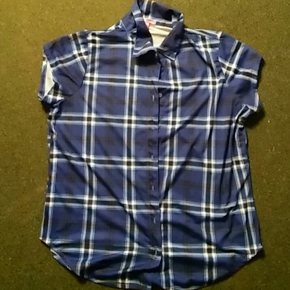 Sz 1x plaid button up top by Mix&co.
